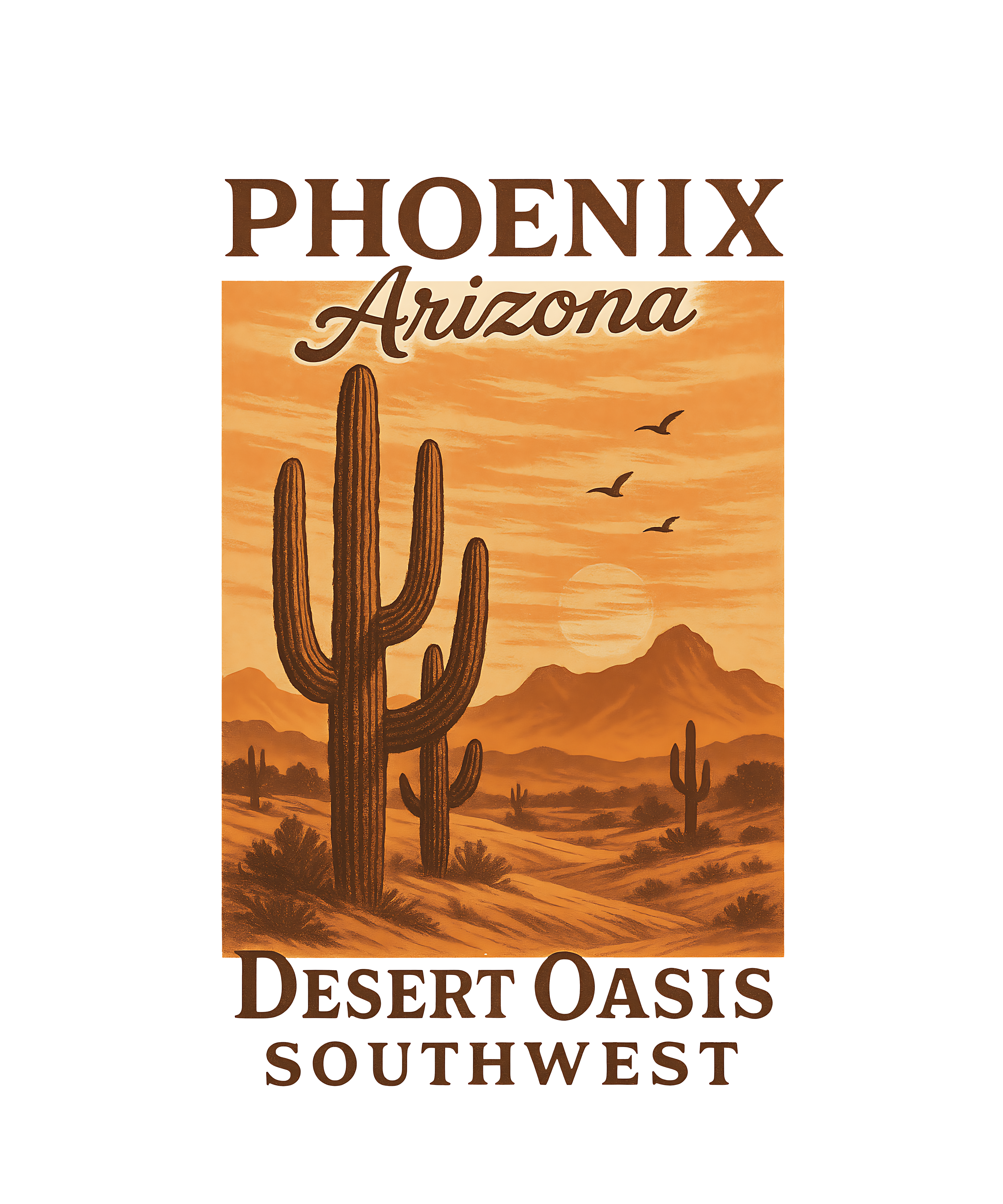 Phoenix Arizona Desert DTF Transfer