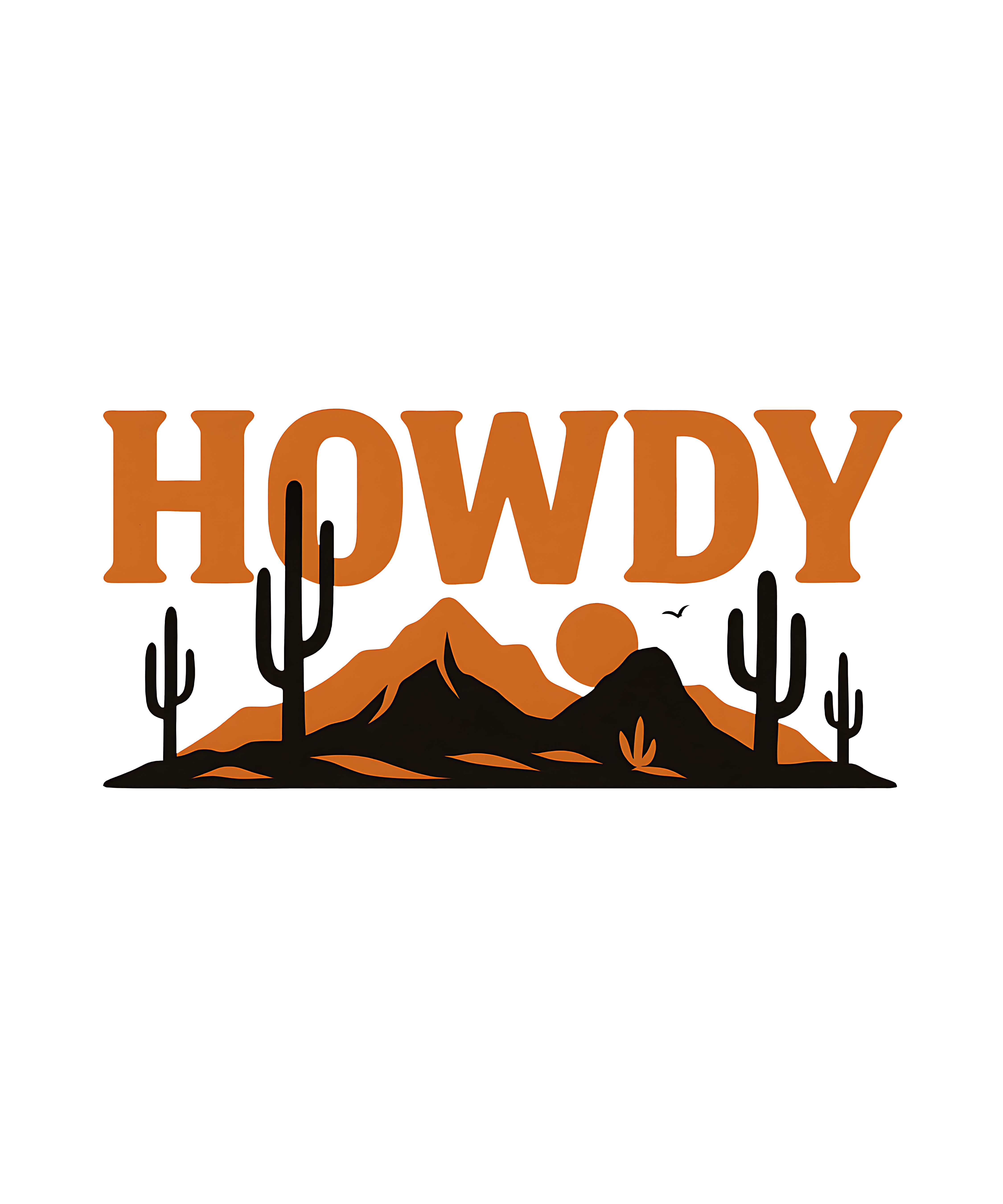 Howdy Desert Sunset DTF Transfer