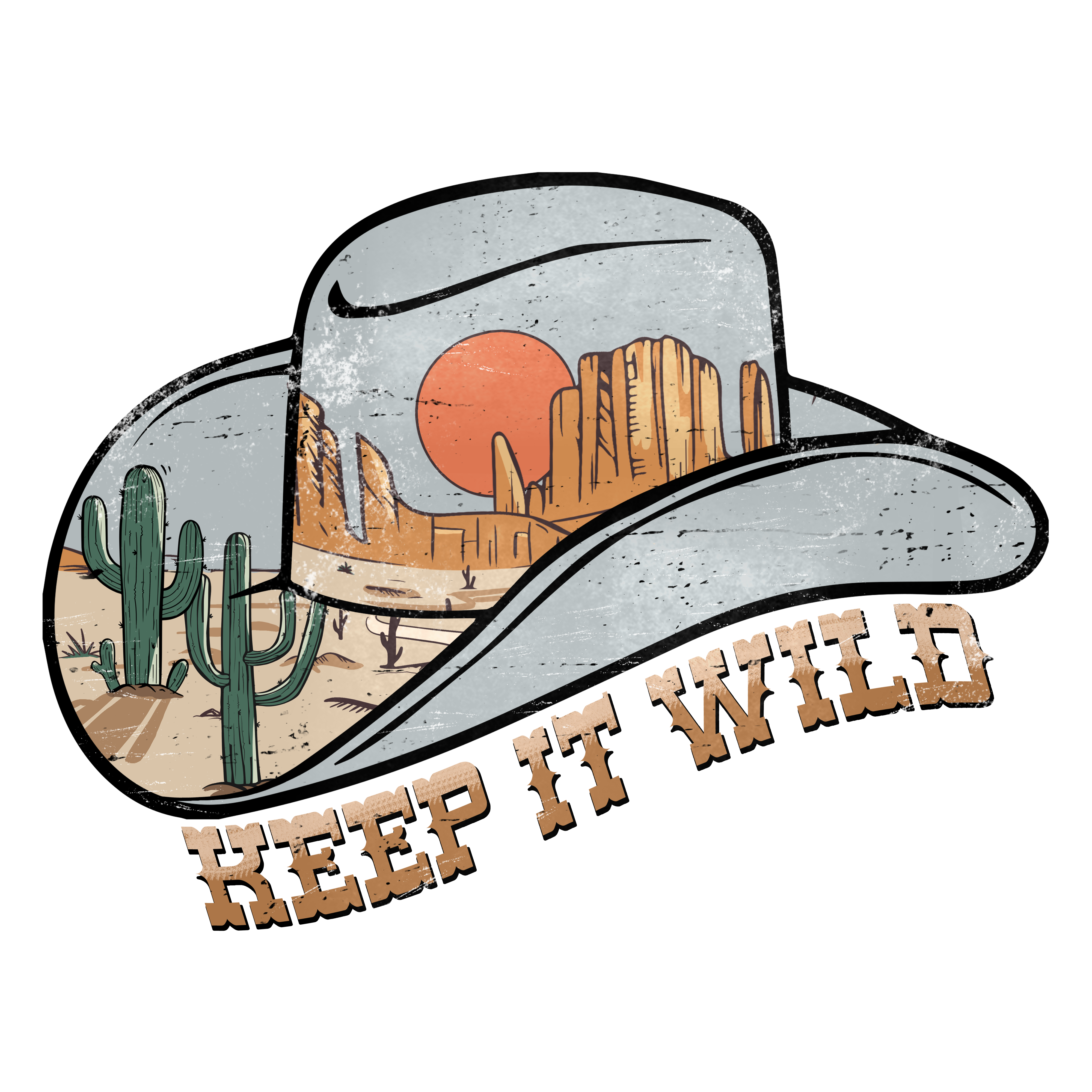 Keep It Wild Cowboy DTF Transfer