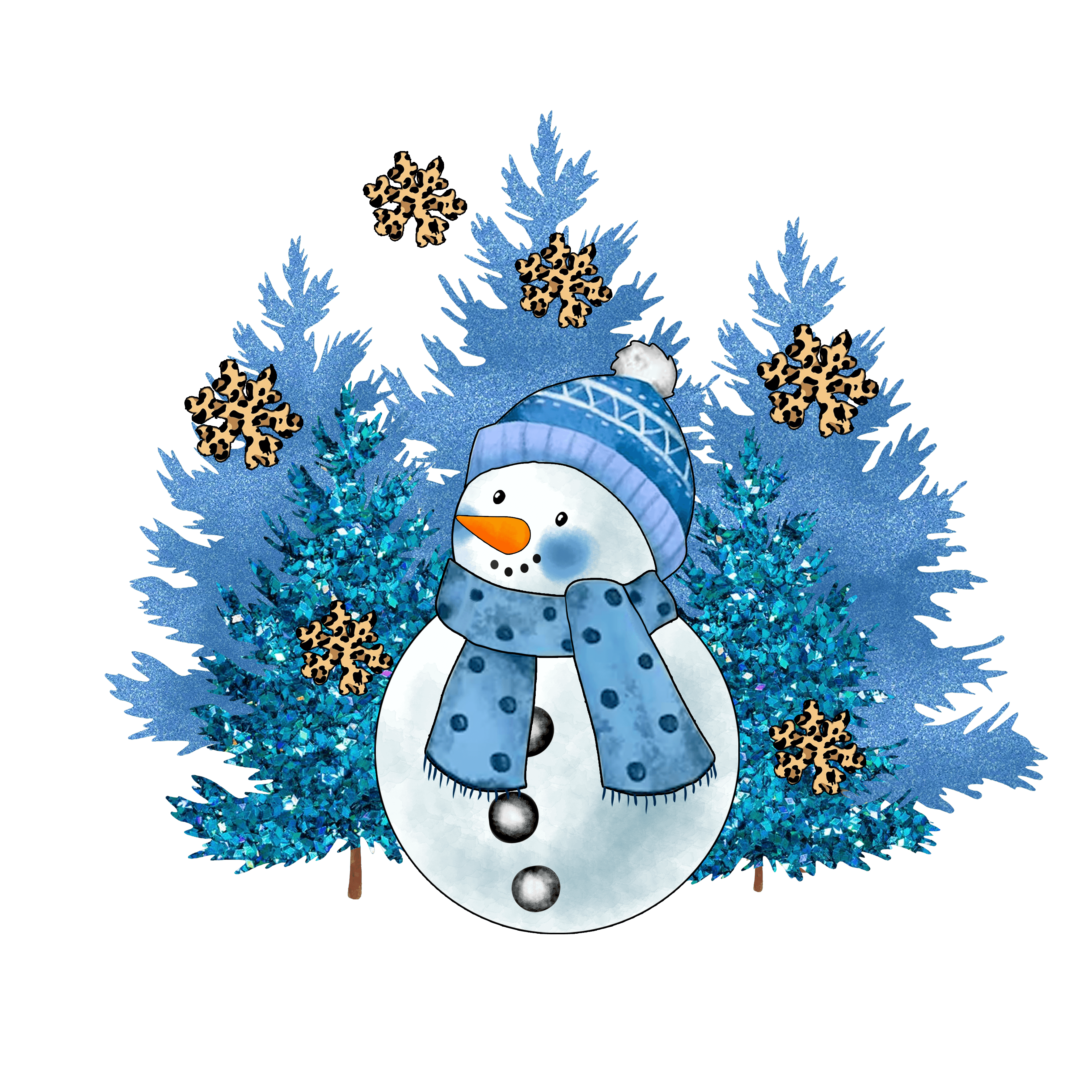 Winter Snowman DTF Transfer