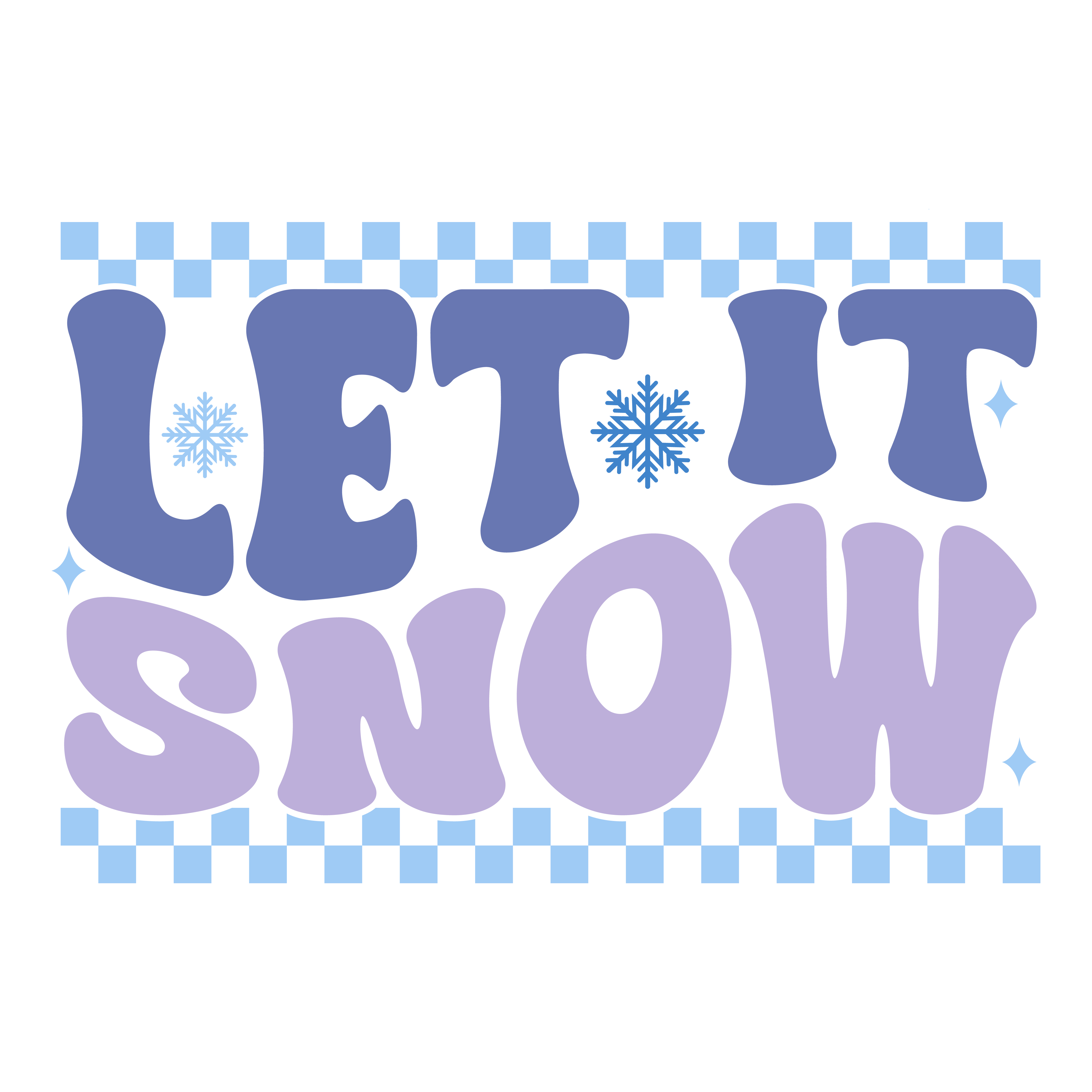 Let It Snow DTF Transfer