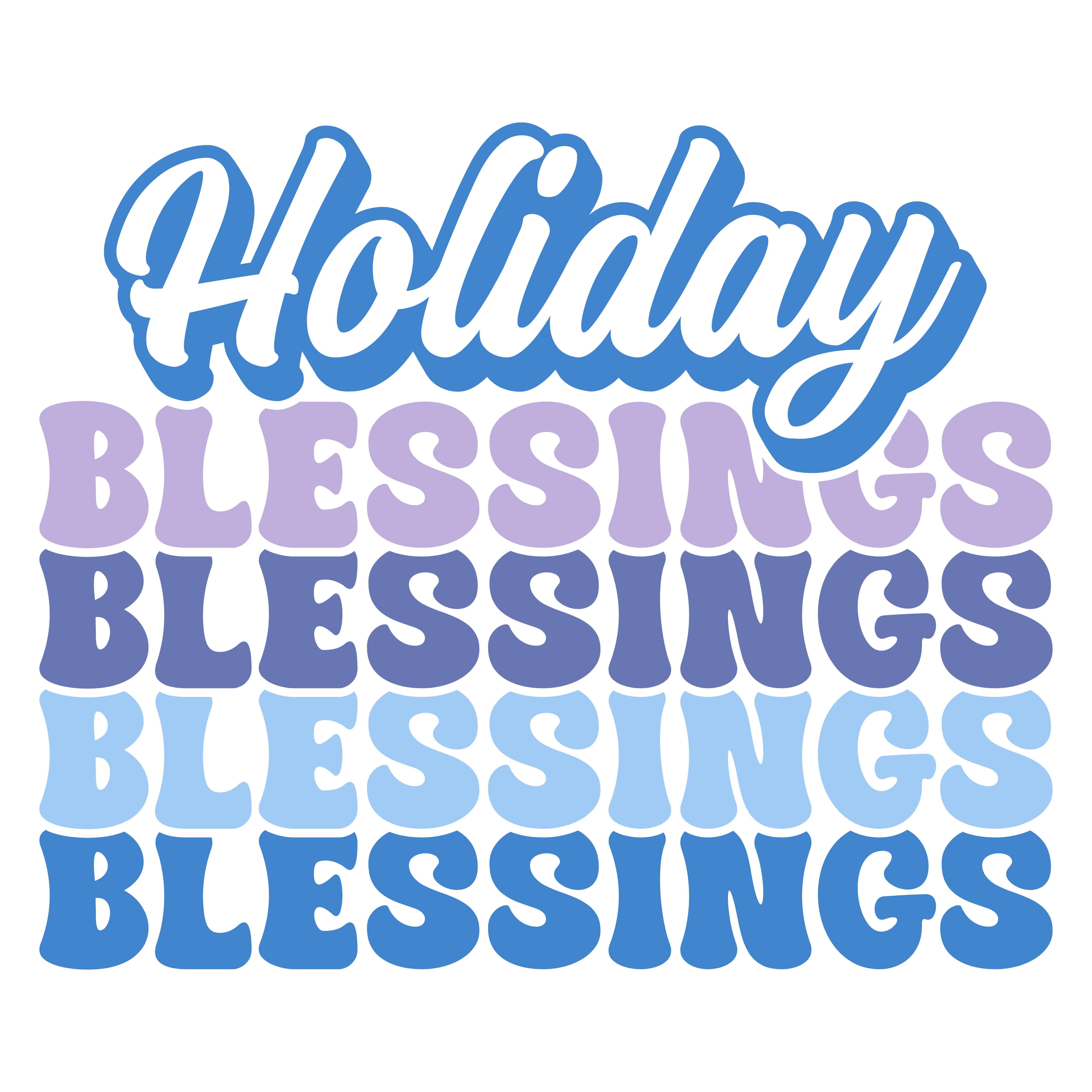 Holiday Winter Blessings DTF Transfer
