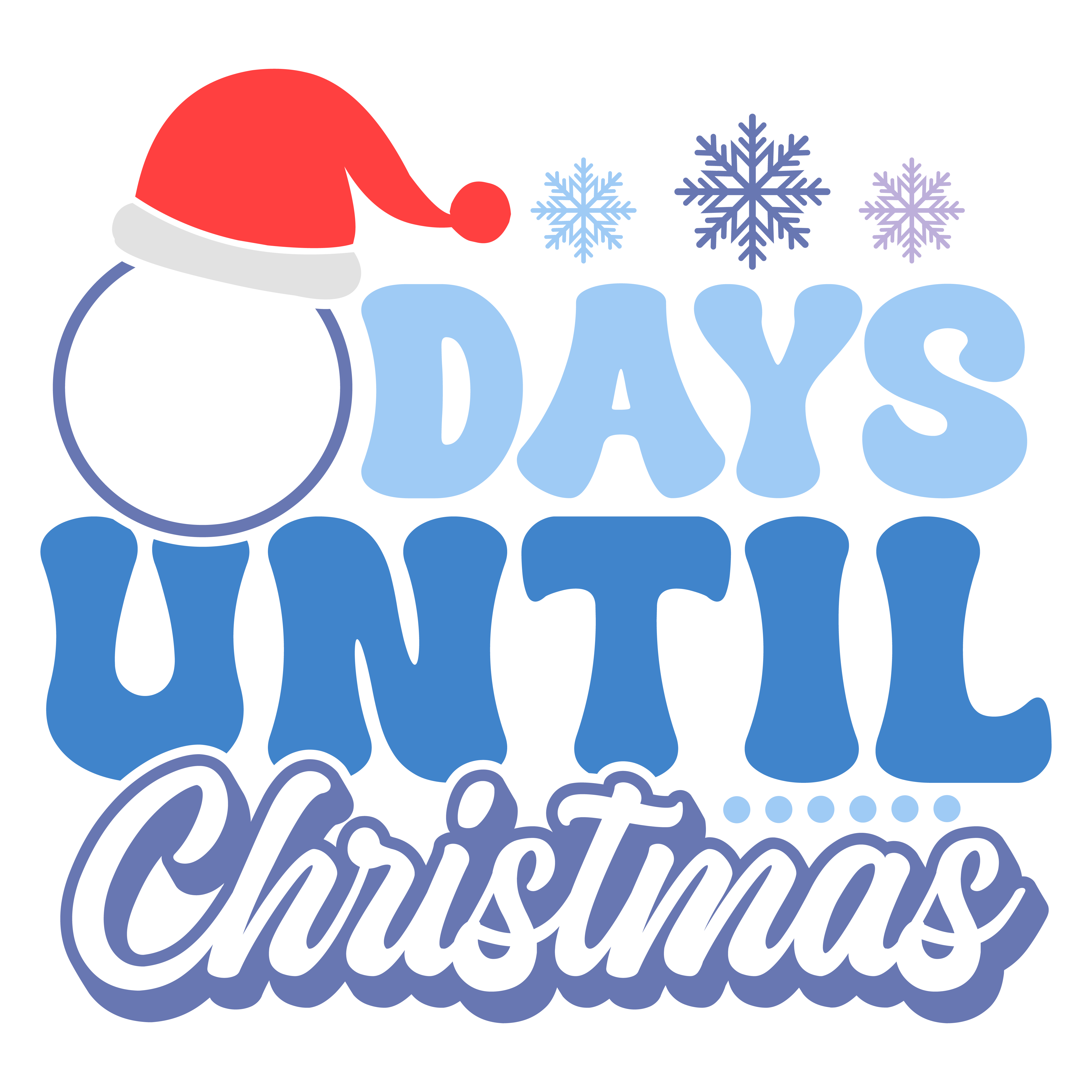 Christmas Countdown Days DTF Transfer