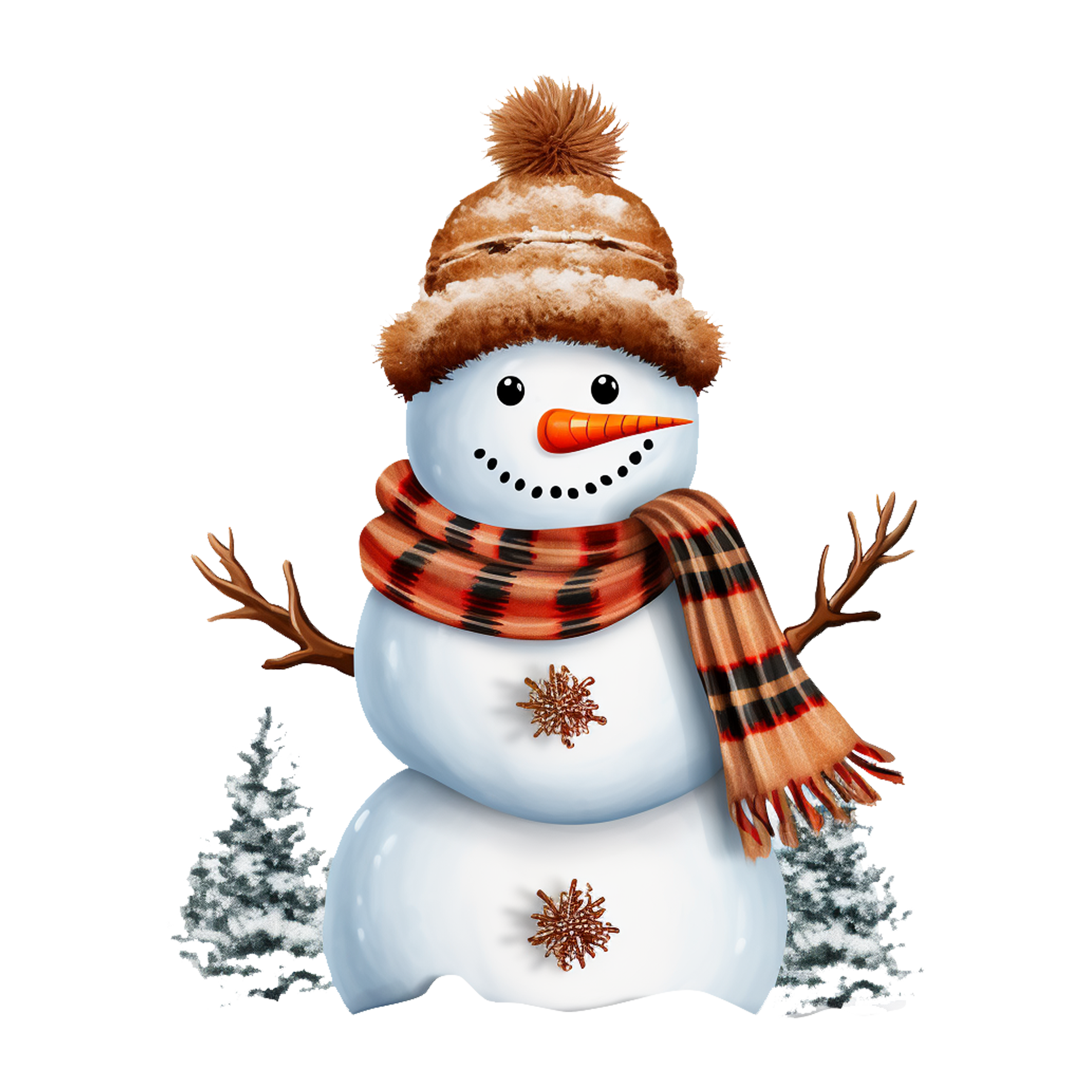 Cozy Winter Snowman DTF Transfer