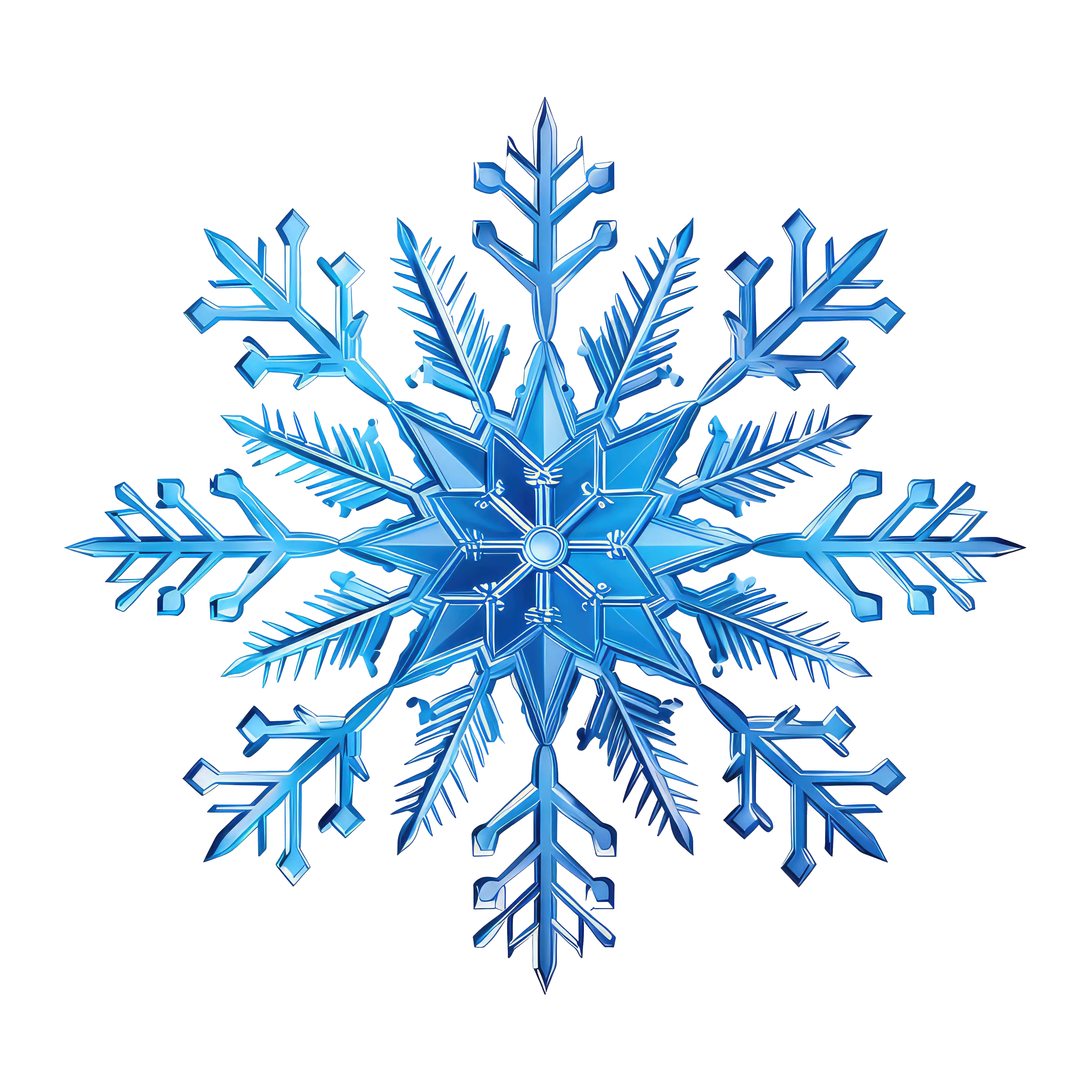 Crystal Blue Snowflake DTF Transfer