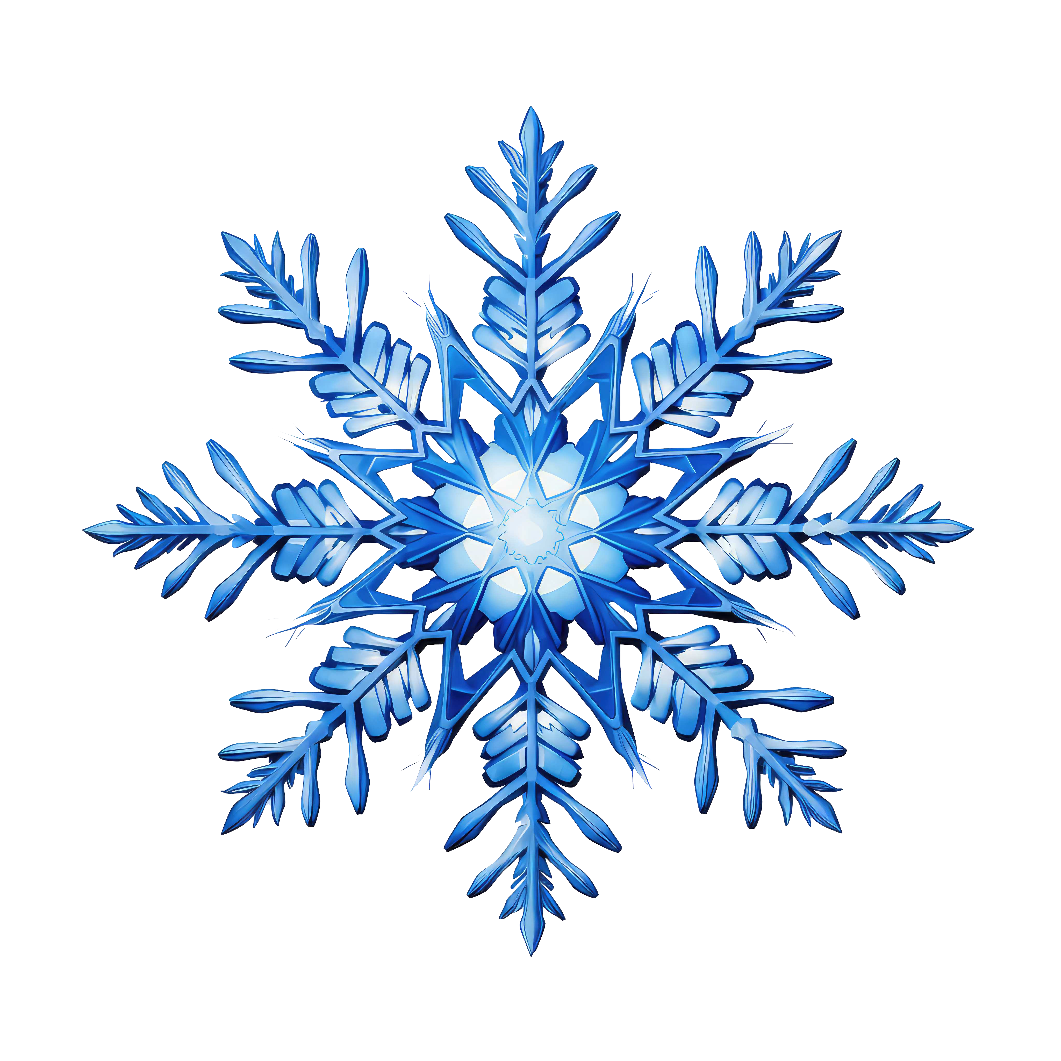 Frosted Blue Snowflake DTF Transfer
