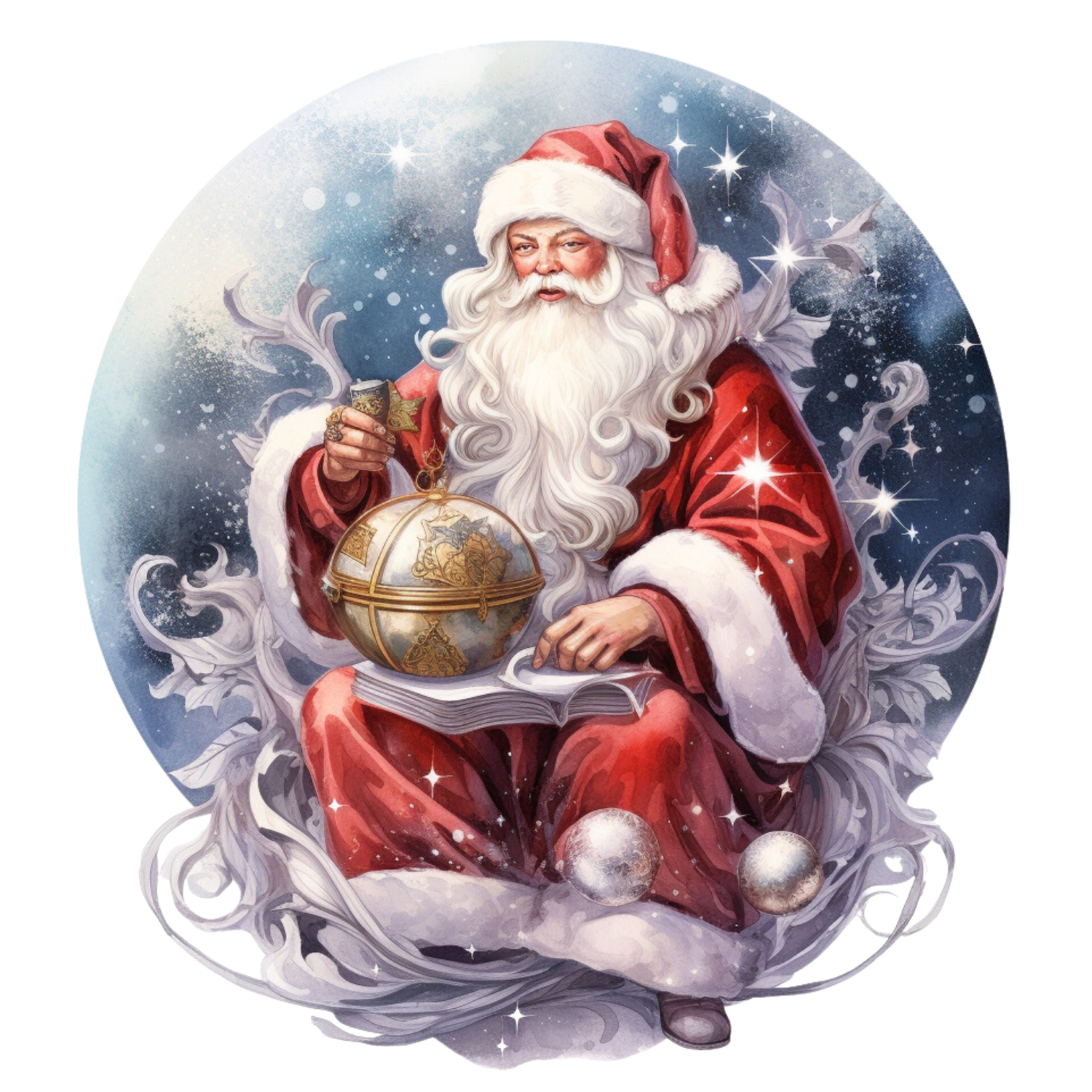 Vintage Christmas Santa DTF Transfer