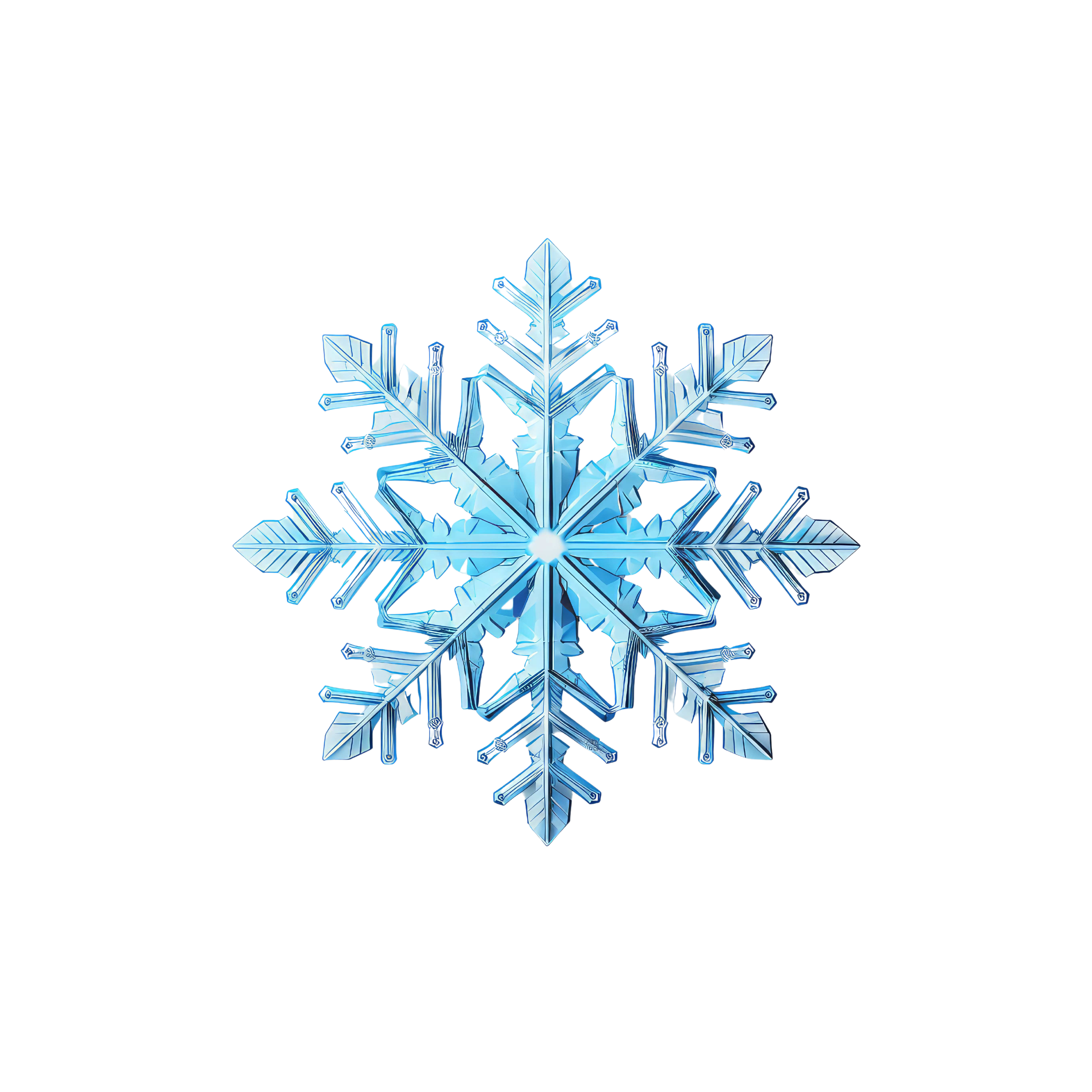 Crystal Ice Snowflake DTF Transfer