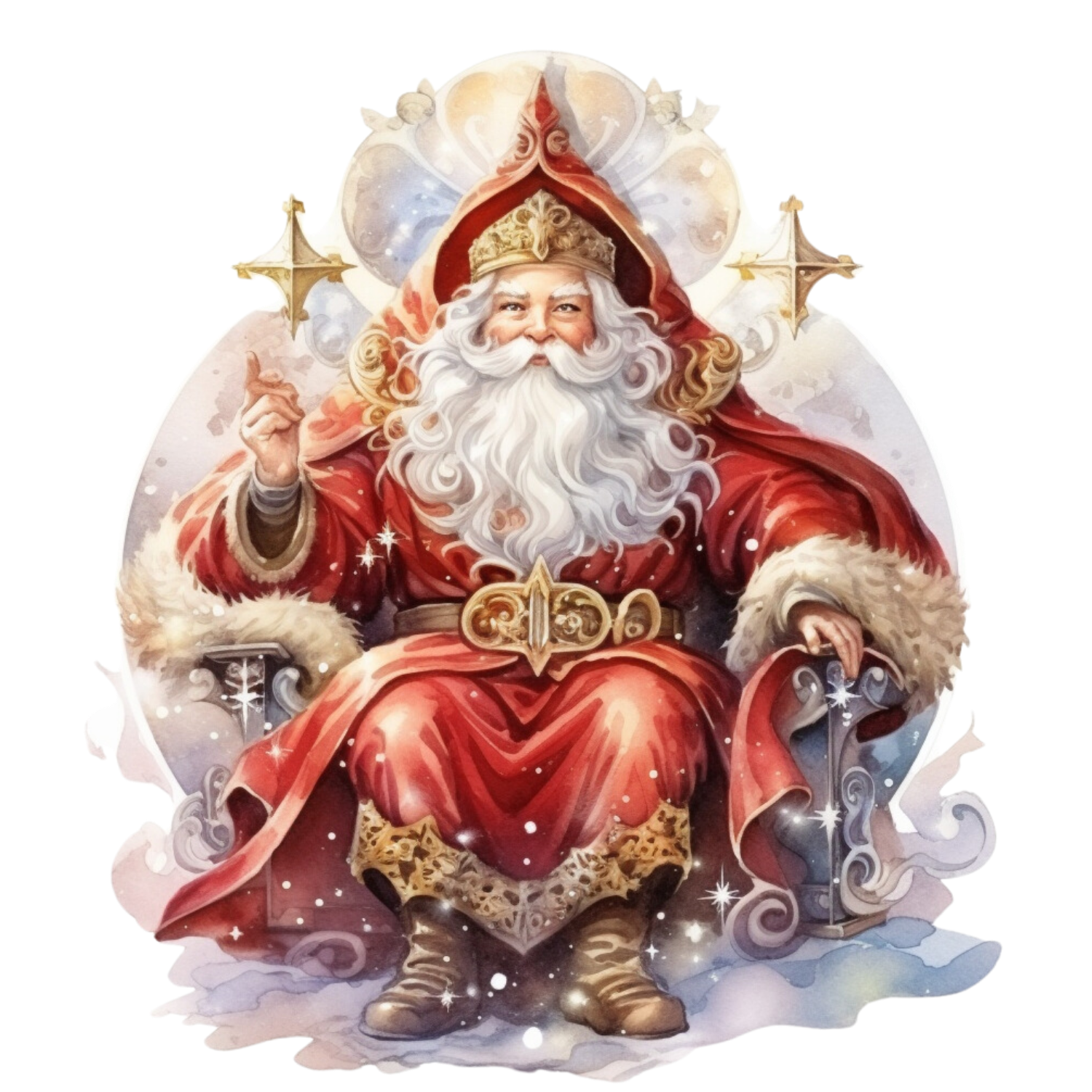 Royal Christmas Santa DTF Transfer