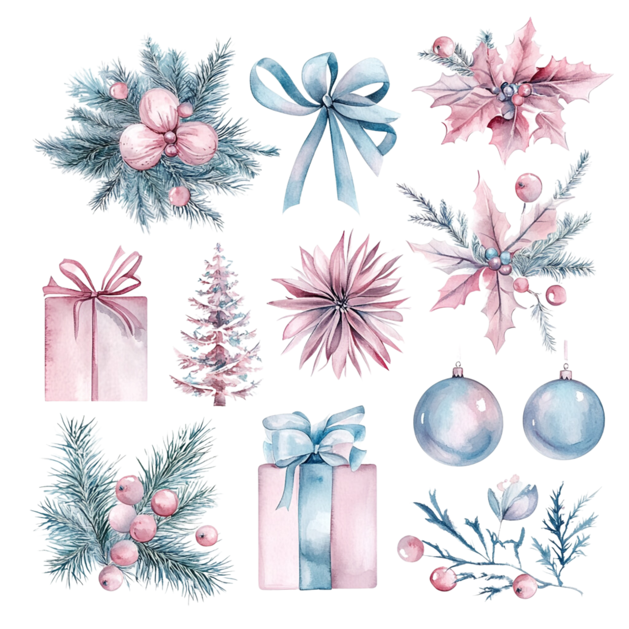 Pastel Christmas Collection DTF Transfer