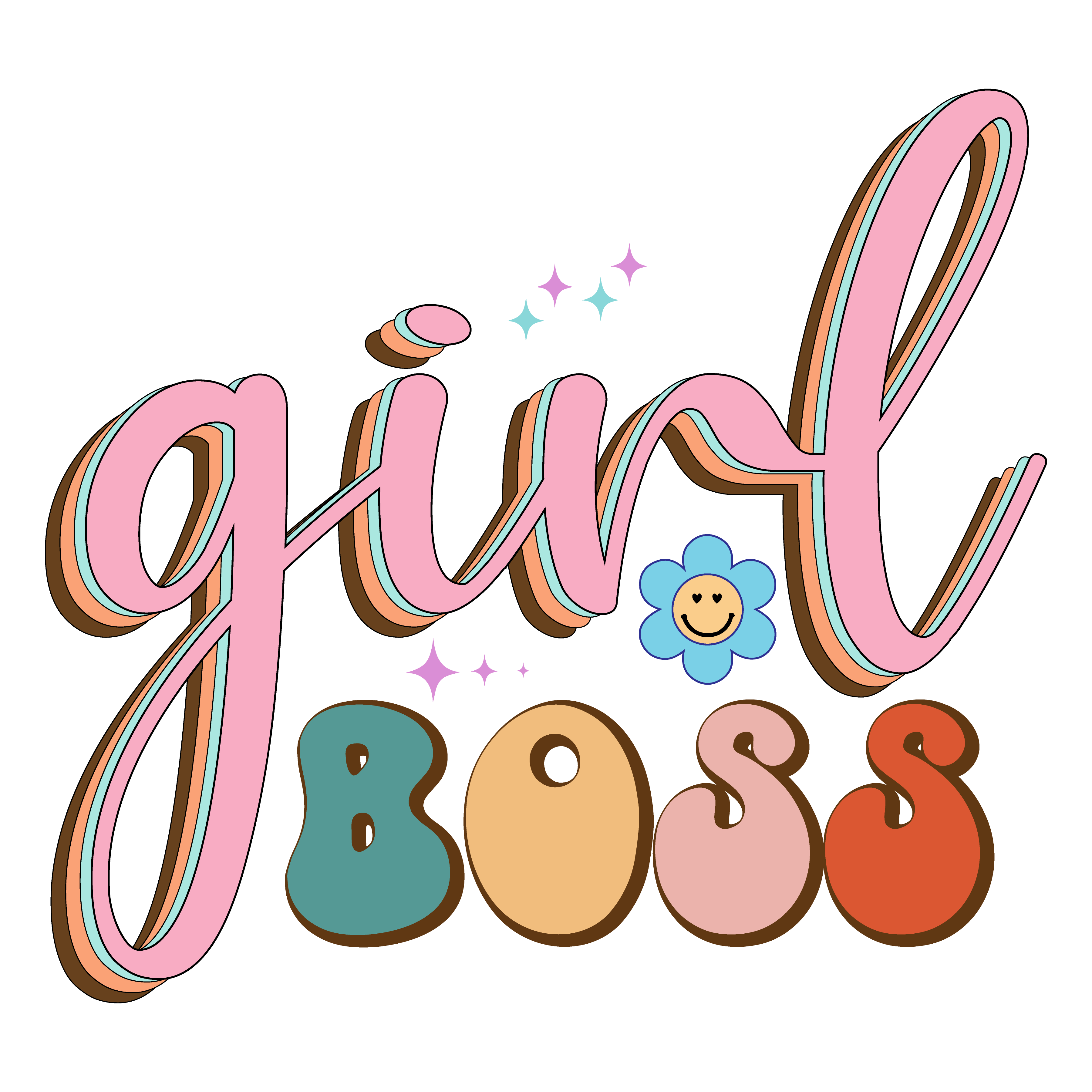 Girl Boss Pastel Empowerment DTF Transfer