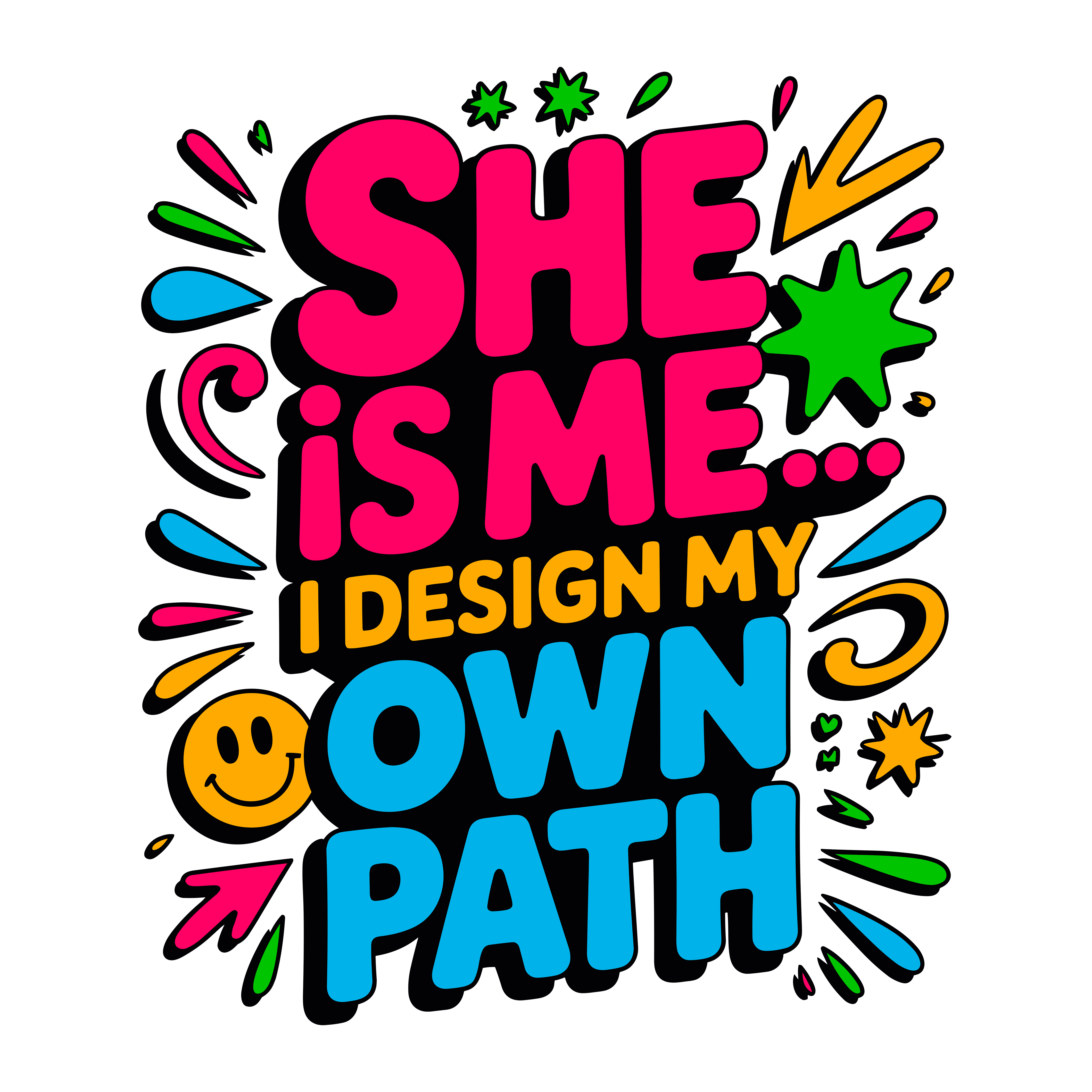She Designs Her Own Path DTF Transfer