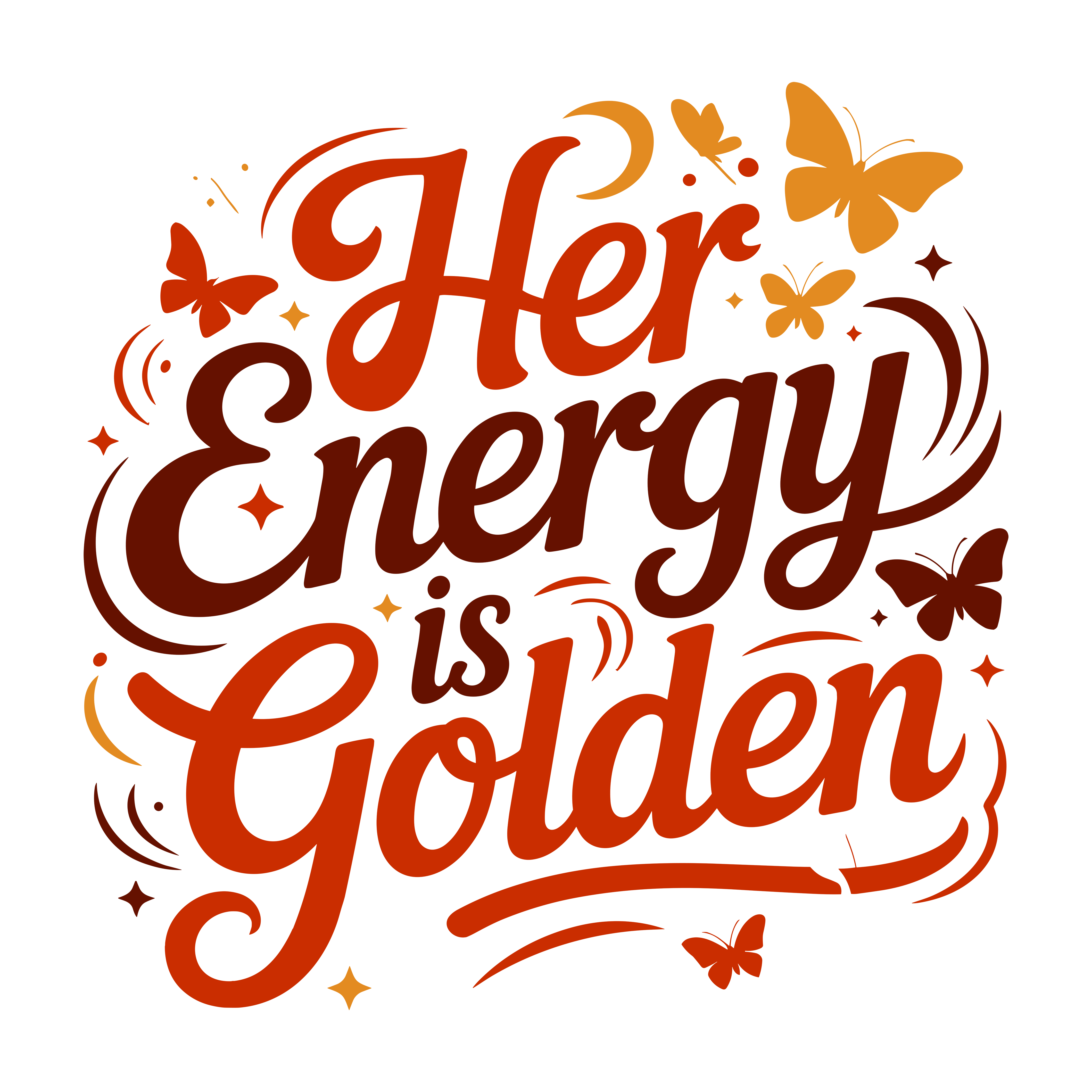 Her Energy Is Golden DTF Transfer
