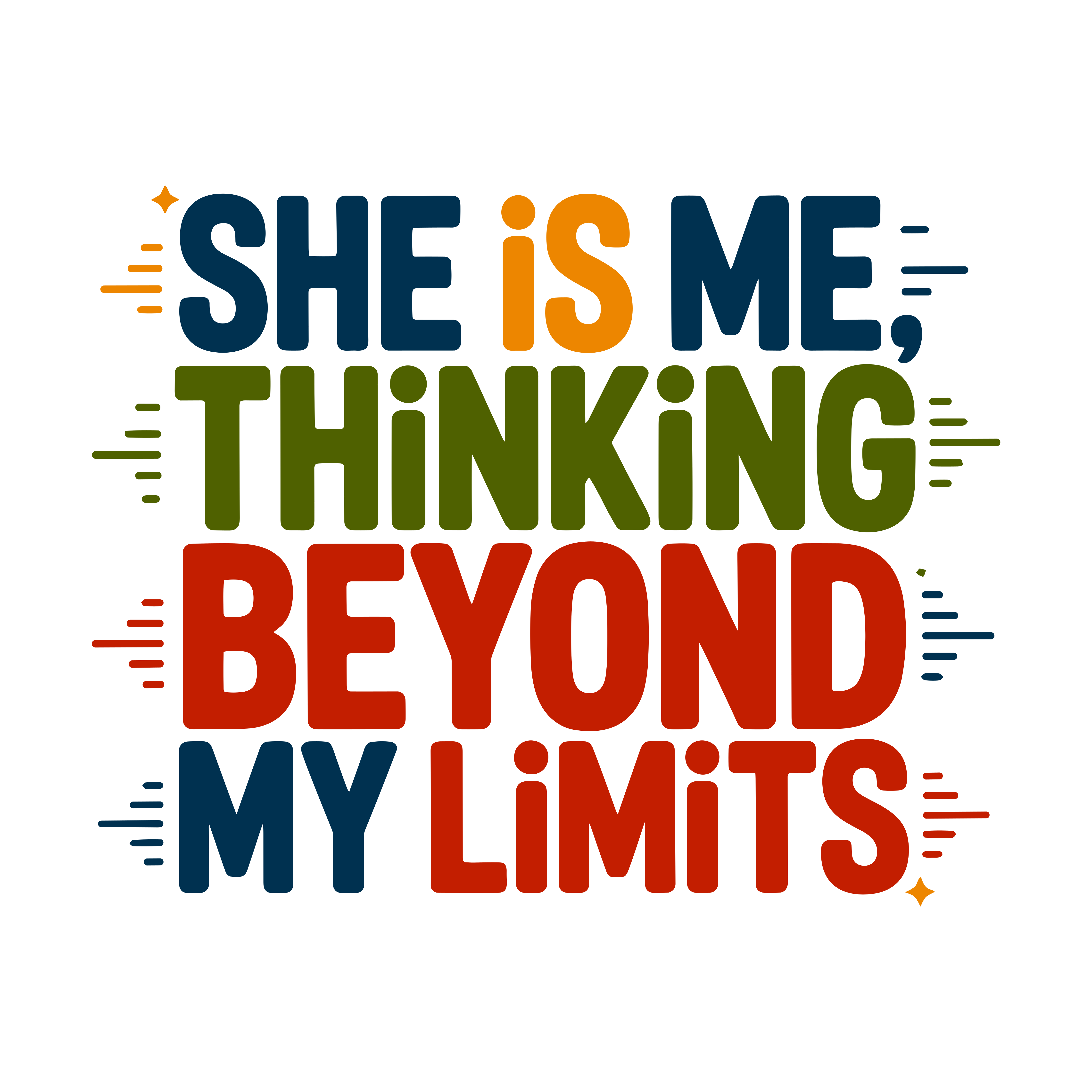 She Thinks Beyond Her Limits DTF Transfer