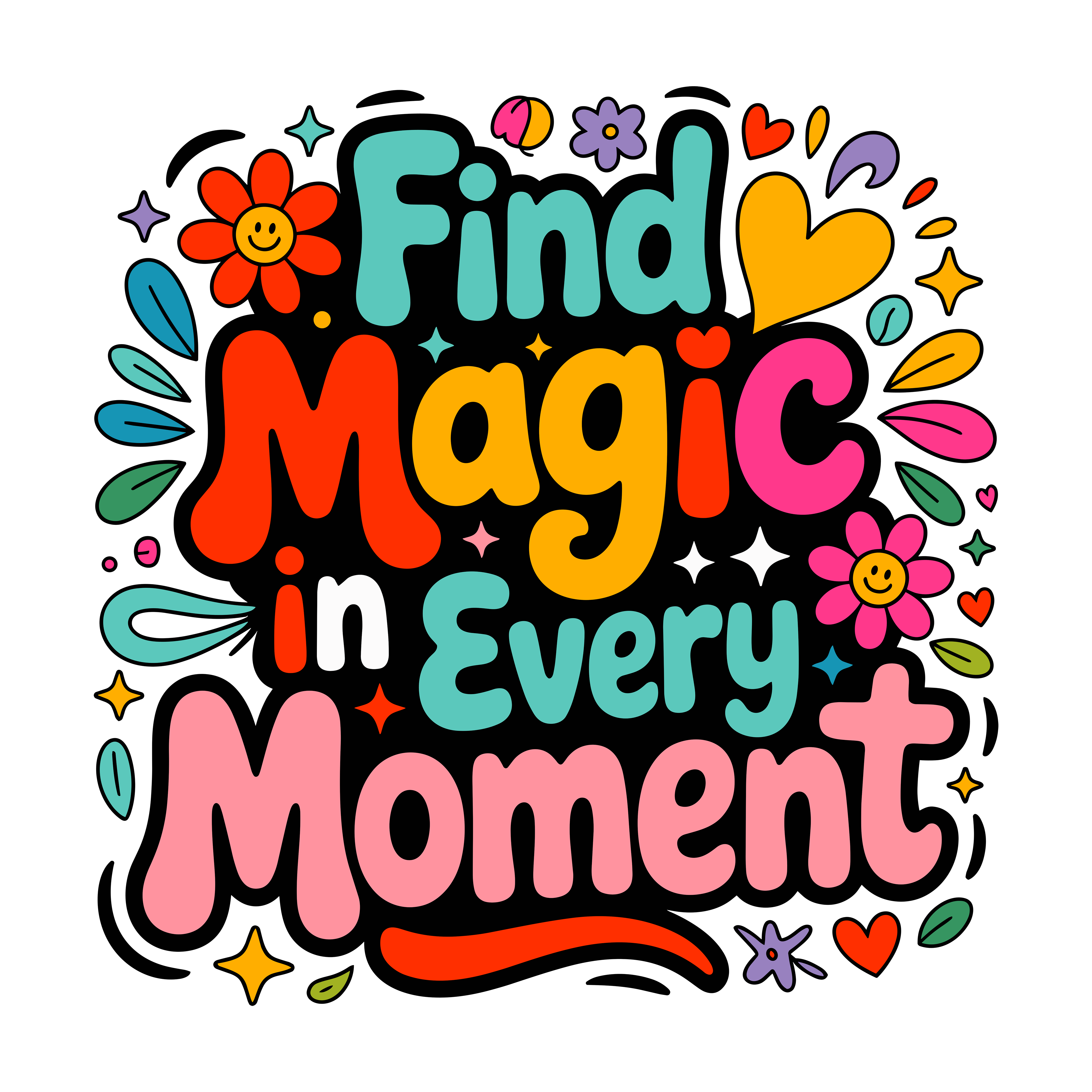 She Finds Magic In Every Moment DTF Transfer