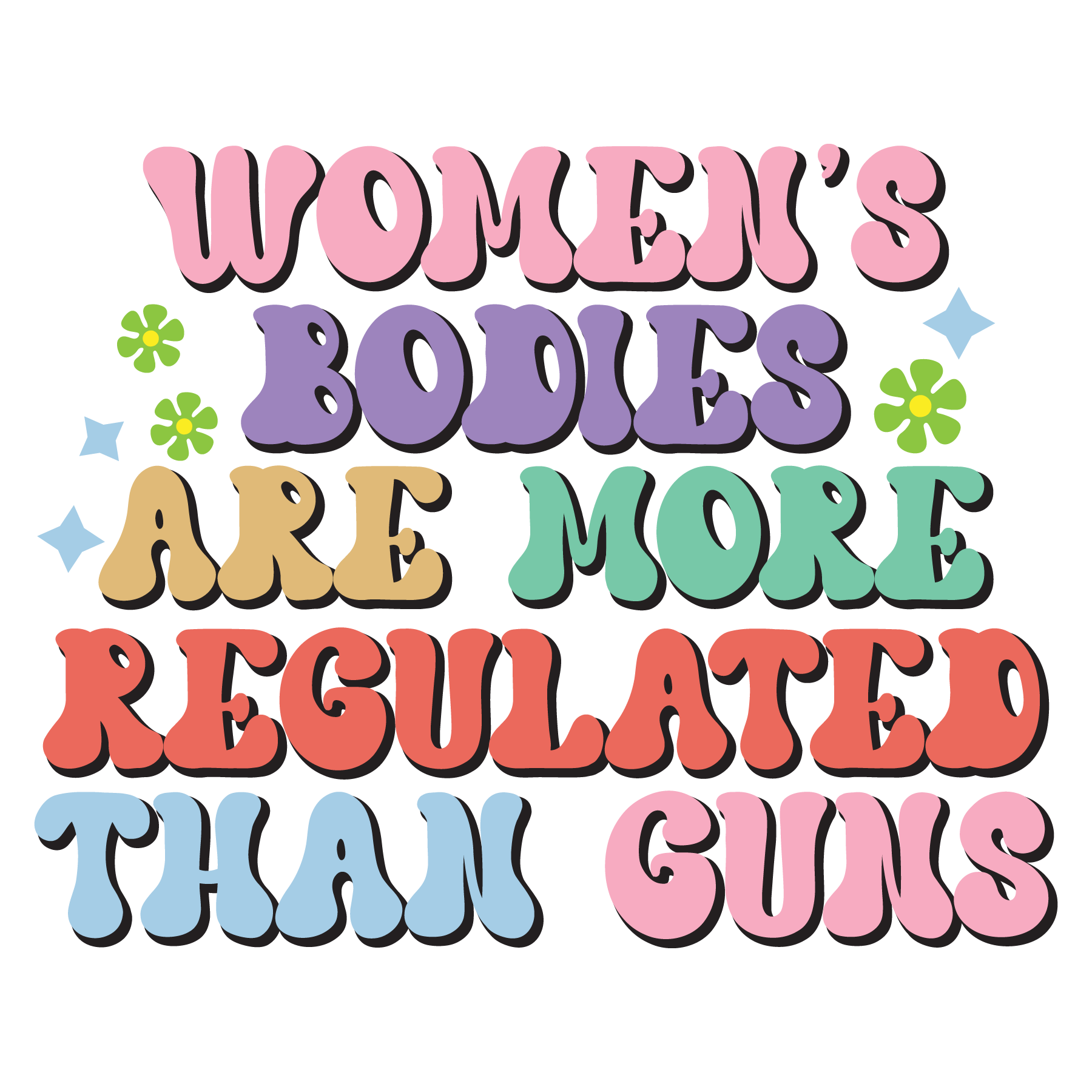 Womens Bodies Are More Regulated Than Guns DTF Transfer