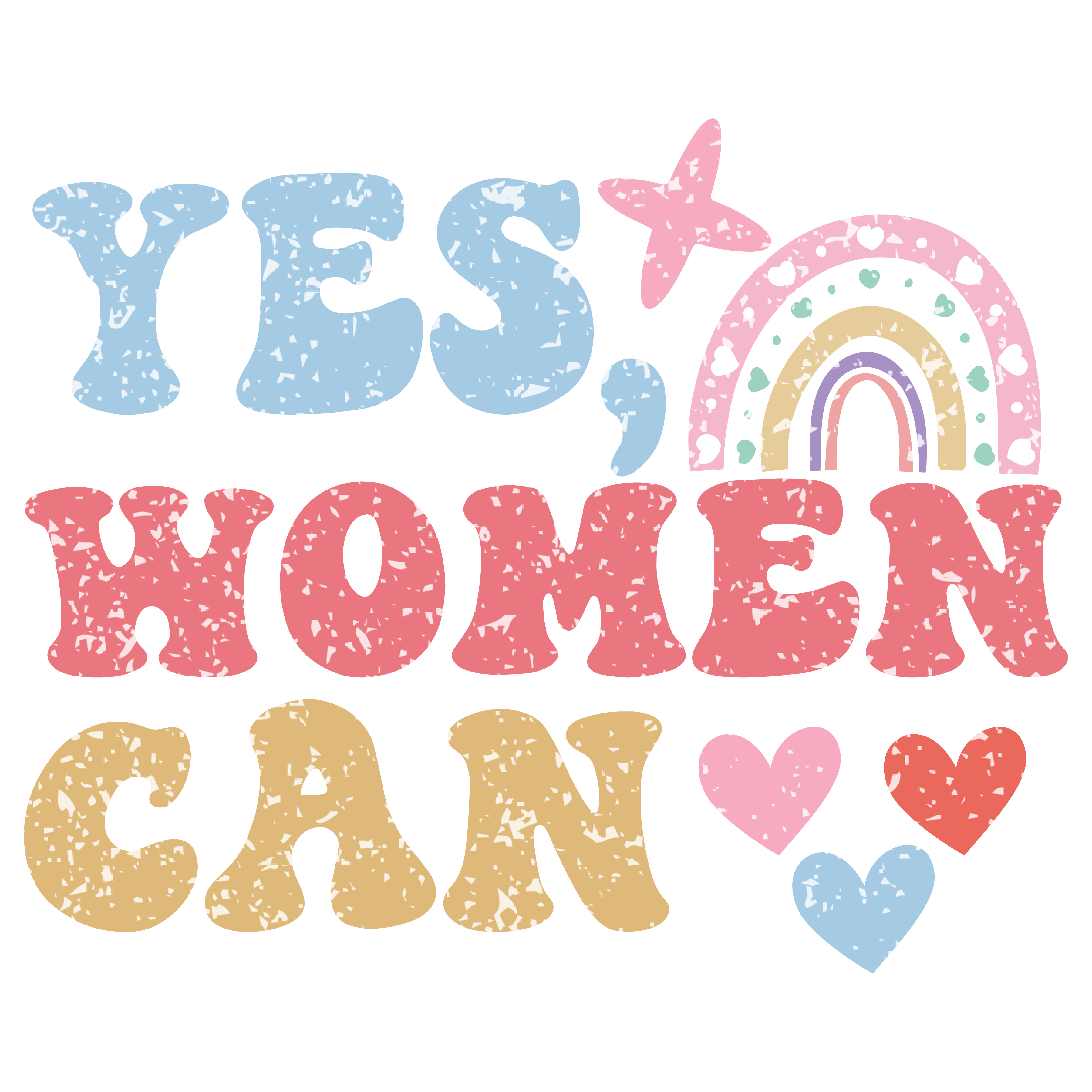 Yes Women Can Retro Feminist DTF Transfer