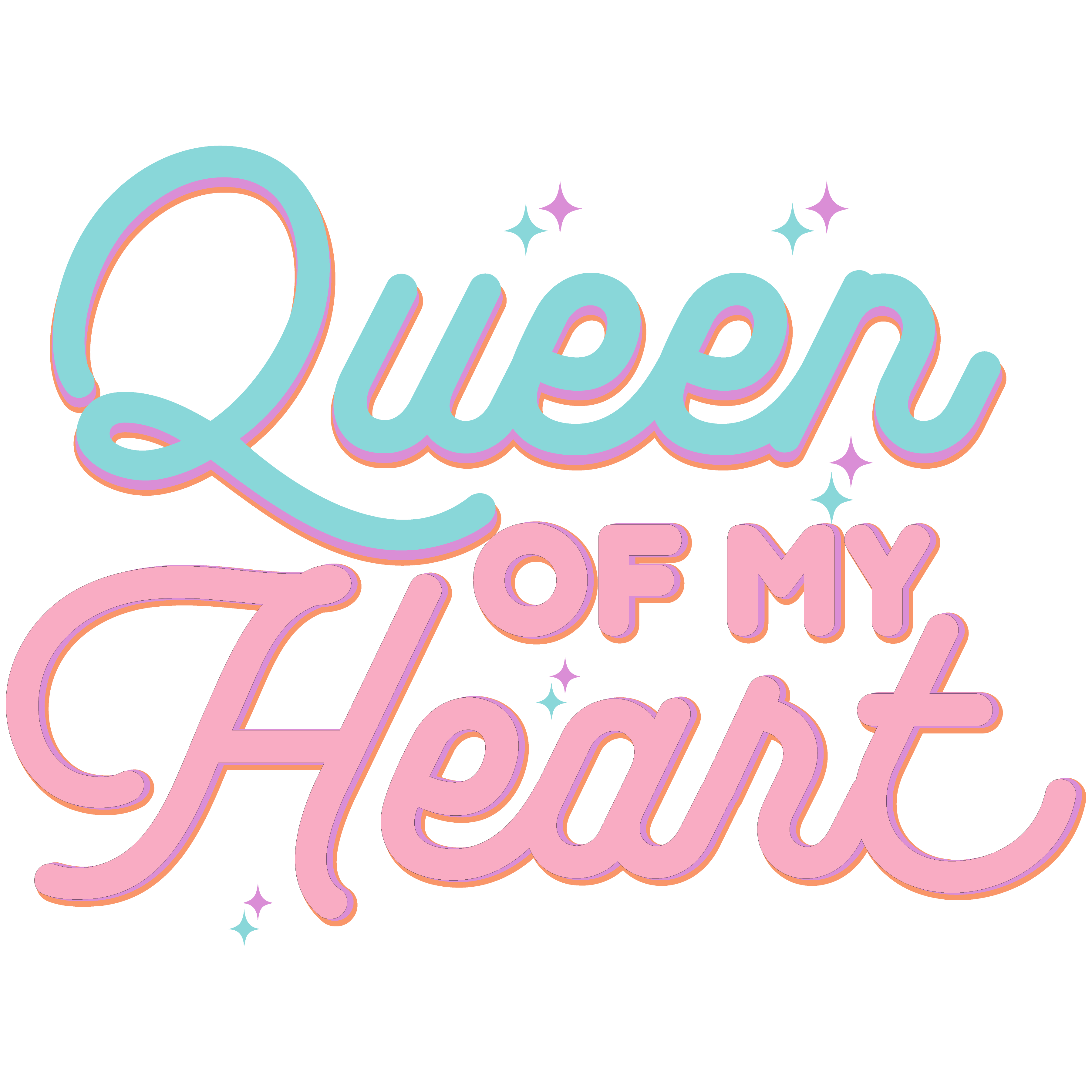 Queen Of My Heart Feminist DTF Transfer