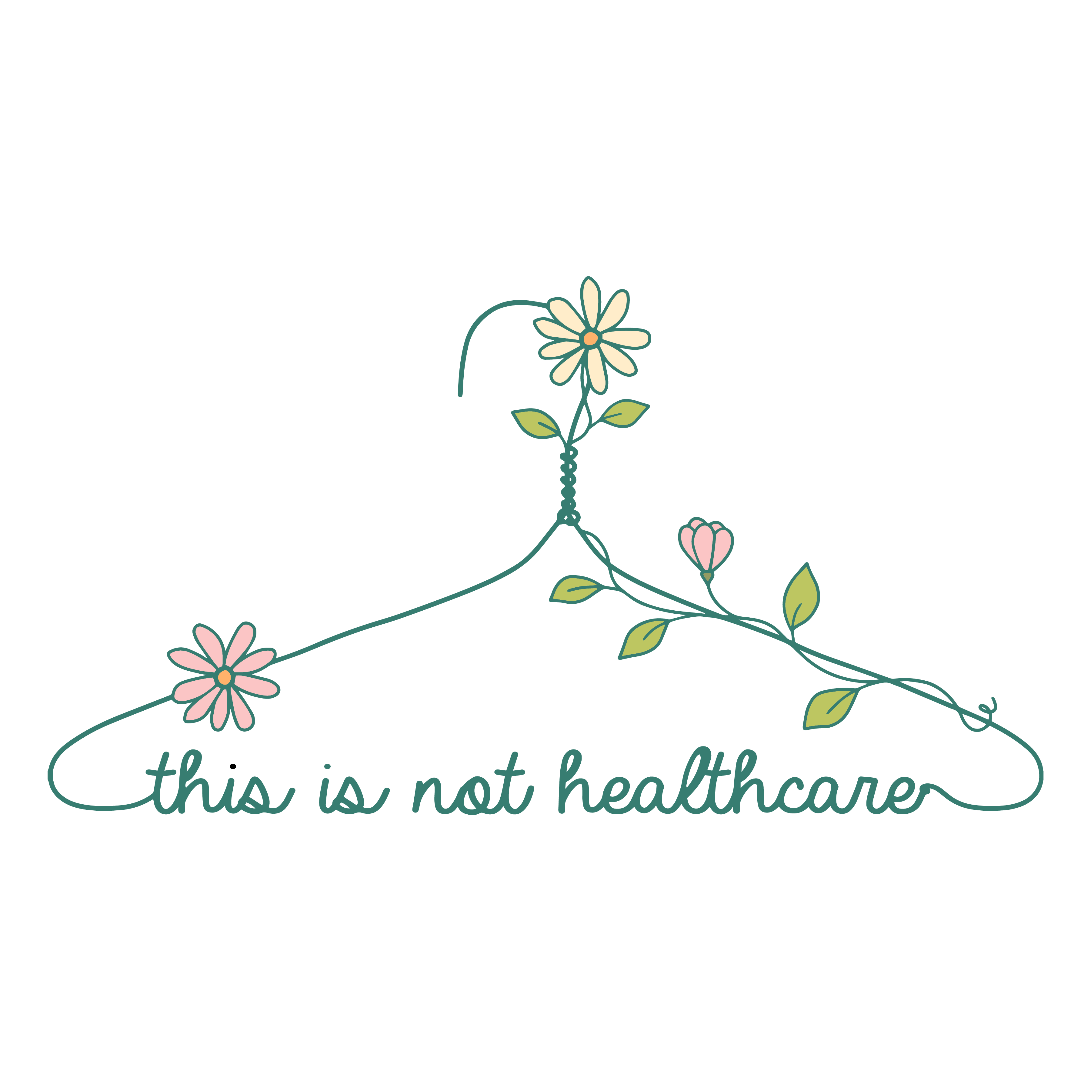 This Is Not Healthcare Hanger Protest DTF Transfer