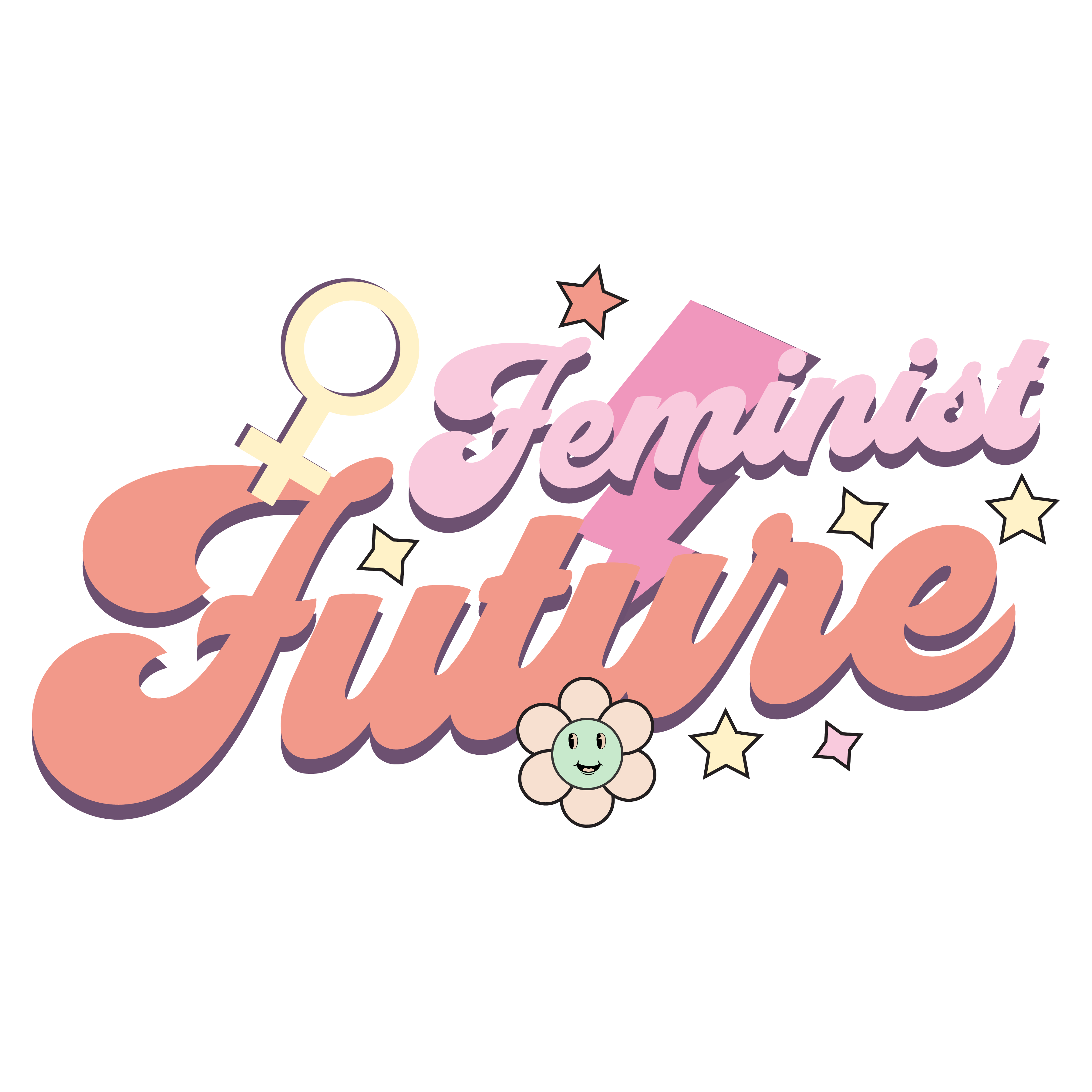Feminist Future Retro Pastel DTF Transfer