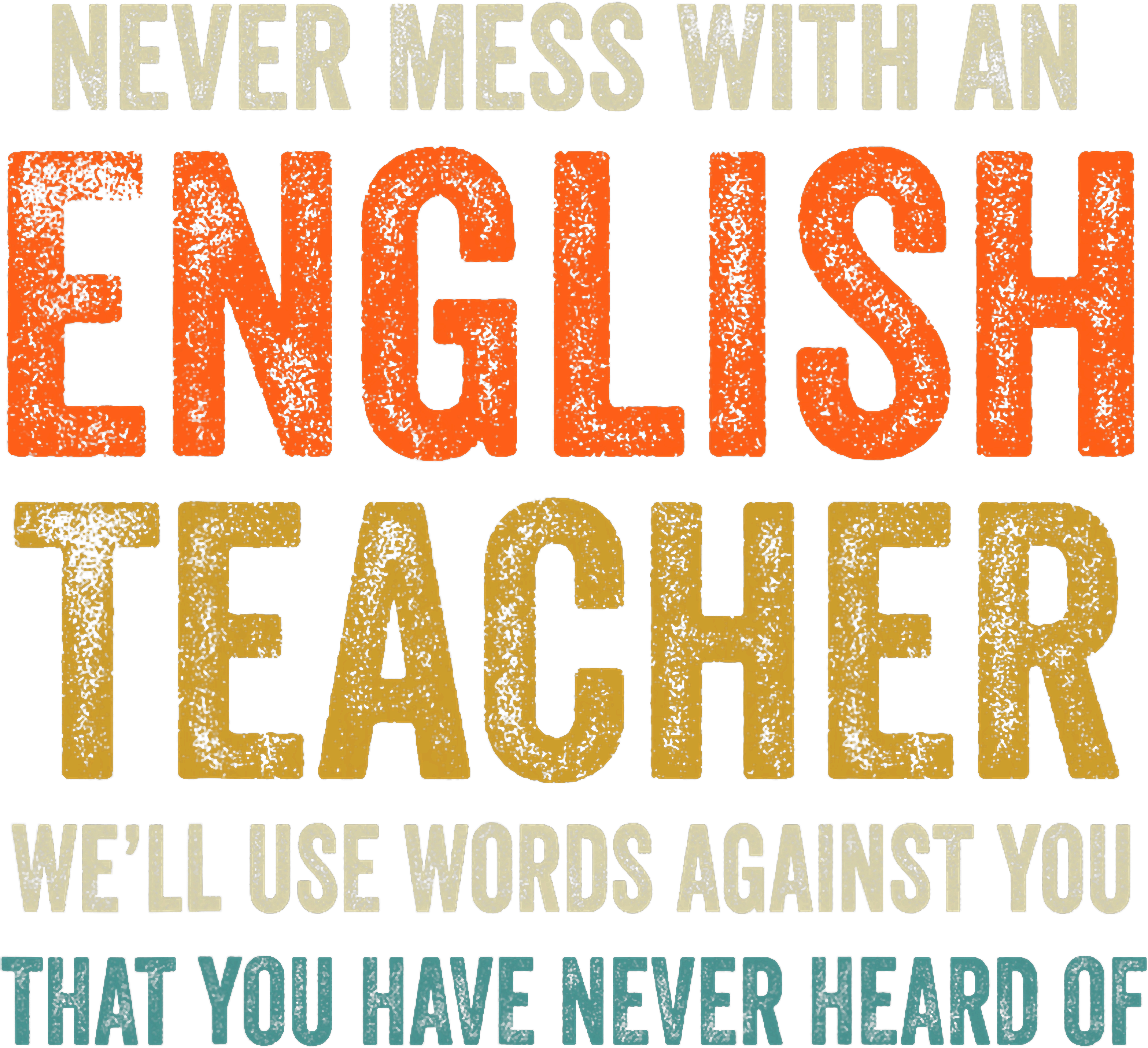 English Teacher Word Power DTF Transfer