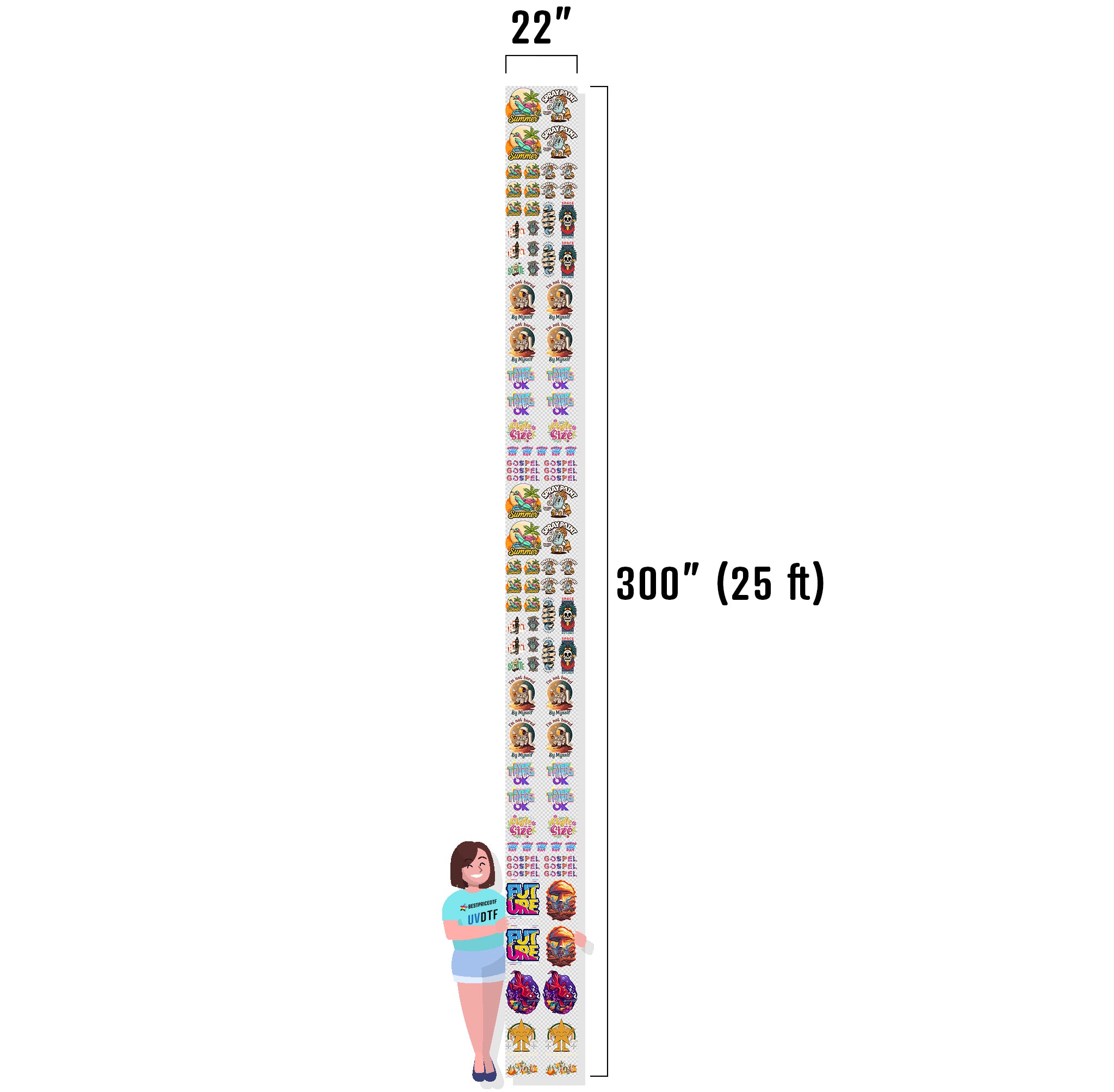 UV DTF Gang Roll Stickers