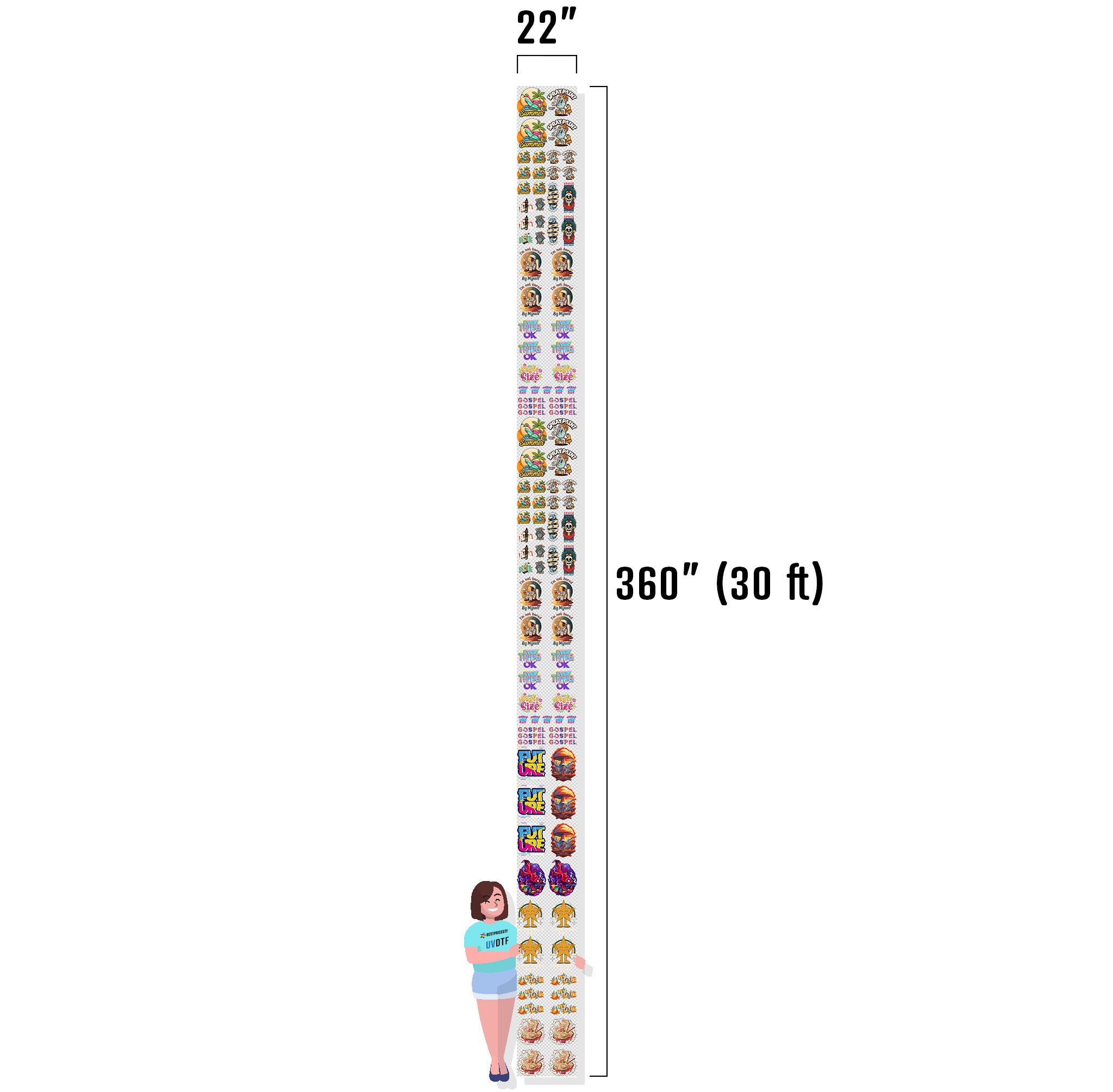 UV DTF Gang Roll Stickers