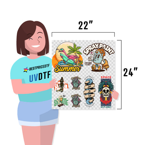 UV DTF Sticker Roll | UV Sticker Rolls - Best Price DTF